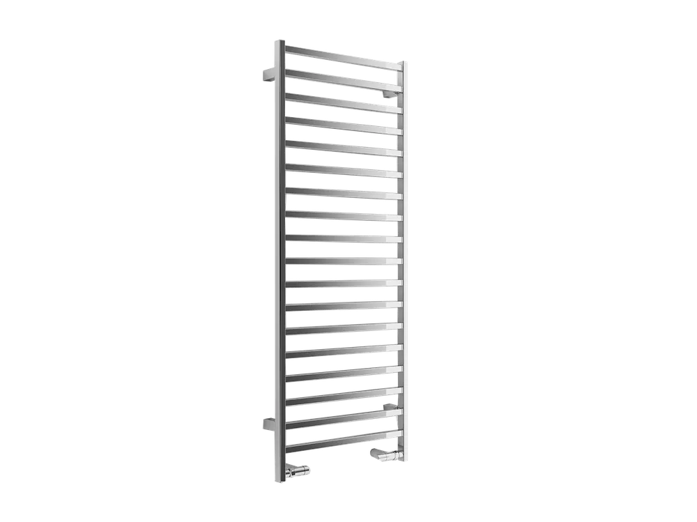 Slim-Q - Radiatore Idraulico Orizzontale in Metallo, Misura 130X60 cm, Interasse 450 mm, Potenza 404 W a 50 *C, Color Chrome Speciale Aanbieding