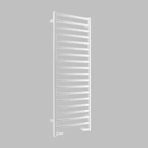 Speciale Aanbieding Slim-Q - Radiatore Idraulico Orizzontale in Metallo, Misura 130X50 cm, Interasse 350 mm, Potenza 537 W a 50 *C, Color Pure White 9010