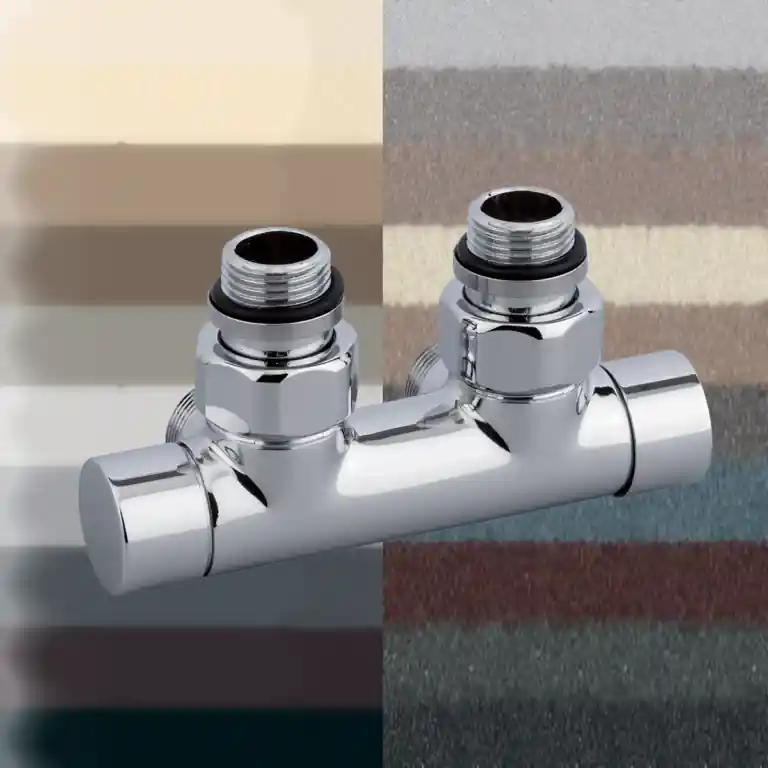 Speciale Aanbieding Deltacalor, Accessori - Valvola e Detentore Circle Doppia (50mm) con Raccordi color Colors