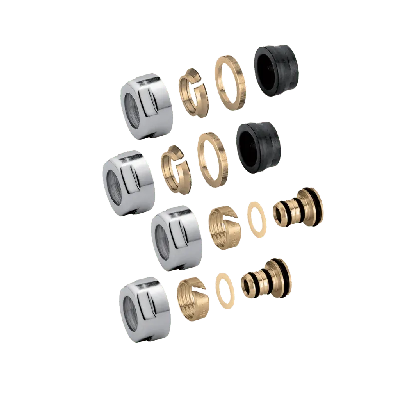 Superprijs Deltacalor, Accessori - Coppia Raccordo Eco Tubo Rame diametro 10 mm per Modello Eco color Chrome