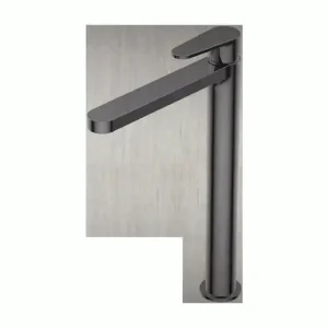 Aanbieding Tip - Miscelatore monocomando Soprapiano per Lavabo, finitura Brushed, Canna da 165 mm, altezza 307 mm