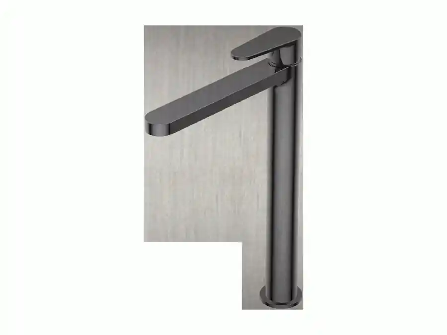 Aanbieding Tip - Miscelatore monocomando Soprapiano per Lavabo, finitura Brushed, Canna da 165 mm, altezza 307 mm