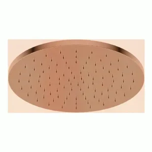 Aanbieding Soffioni - Soffione doccia orientabile in ottone a Parete/a Soffitto, finitura Rose Gold, Ø300 mm
