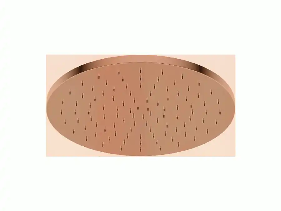 Aanbieding Soffioni - Soffione doccia orientabile in ottone a Parete/a Soffitto, finitura Rose Gold, Ø300 mm