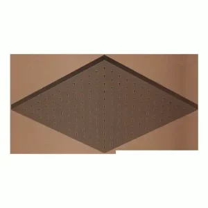 Weekendaanbieding Soffioni - Soffione doccia orientabile in ottone a Parete/a Soffitto, finitura Frosted Rose Gold, 300x300 mm