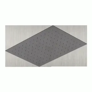 Aanbieding Soffioni - Soffione doccia orientabile in acciaio inox a Parete/a Soffitto, finitura Stainless Steel, 350x250 mm