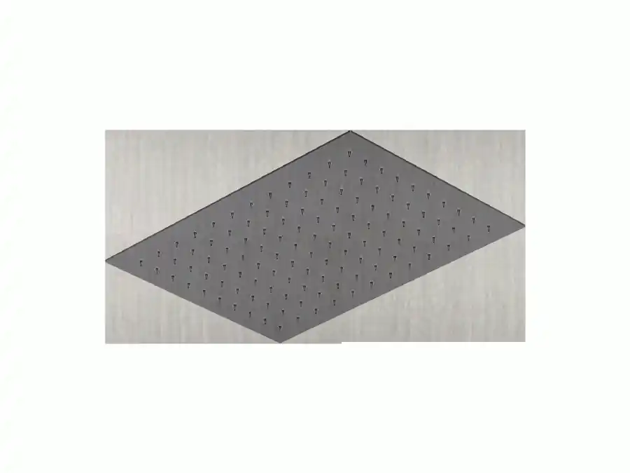 Aanbieding Soffioni - Soffione doccia orientabile in acciaio inox a Parete/a Soffitto, finitura Stainless Steel, 350x250 mm