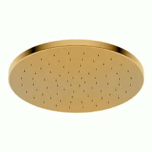 Aanbieding Soffioni - Soffione doccia orientabile in acciaio inox a Parete/a Soffitto, finitura Gold, Ø250 mm