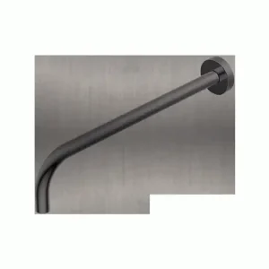 Weekendaanbieding Soffioni - Braccio per soffione doccia a Parete, finitura Brushed Black Chrome, lunghezza 350 mm