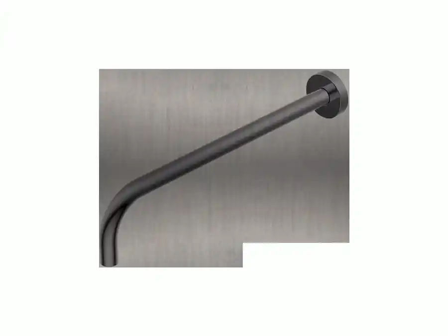 Weekendaanbieding Soffioni - Braccio per soffione doccia a Parete, finitura Brushed Black Chrome, lunghezza 350 mm