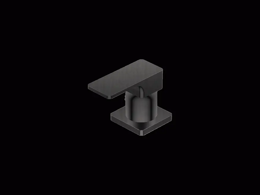 Weekendaanbieding Glitter - Miscelatore Monocomando in Appoggio senza Scarico per vasca/lavabo/bidet, Finitura Brushed Black Chrome