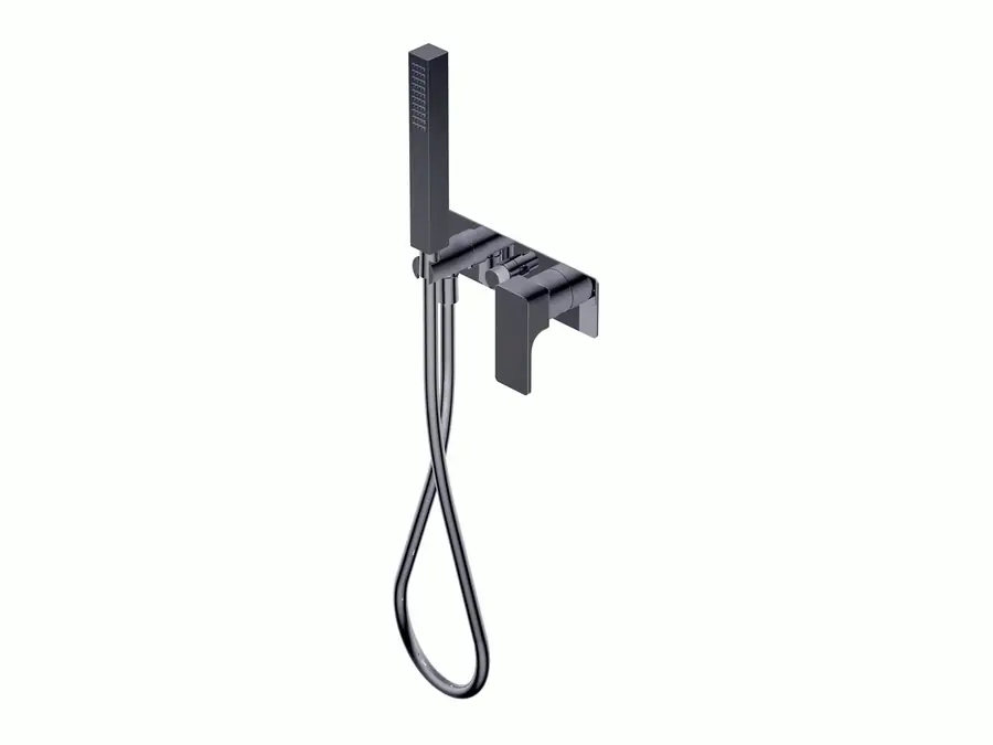 Actieprijs Glitter - Miscelatore Monocomando e Doccino a Parete con Deviatore per vasca/doccia, Finitura Chrome