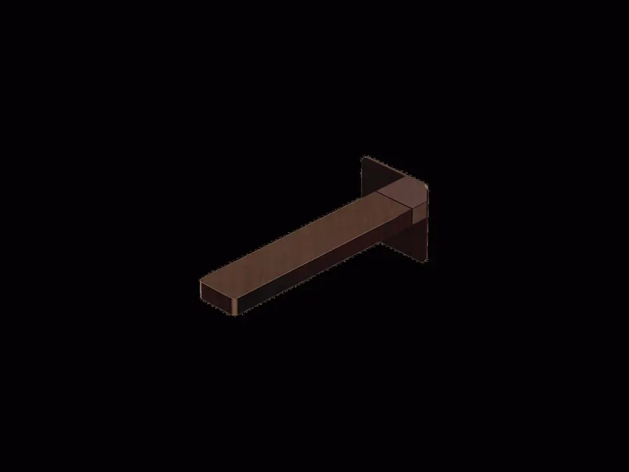 Actieprijs Glitter - Bocca di Erogazione a Parete per Vasca, Finitura Brushed Rose Gold, Canna da 182 mm