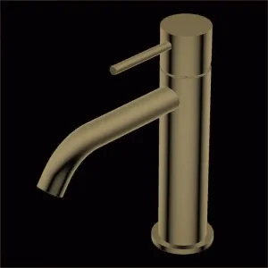 Actieprijs Diametro35 S - Miscelatore Monocomando in Appoggio senza Scarico per Lavabo, Finitura Frosted Champagne, Canna da 127 mm, Altezza 171 mm