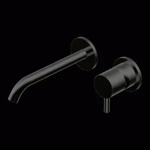 Aanbieding Diametro35 S - Miscelatore Monocomando a Parete senza Piastra per Lavabo, Finitura Frosted Black Chrome, Canna da 193 mm