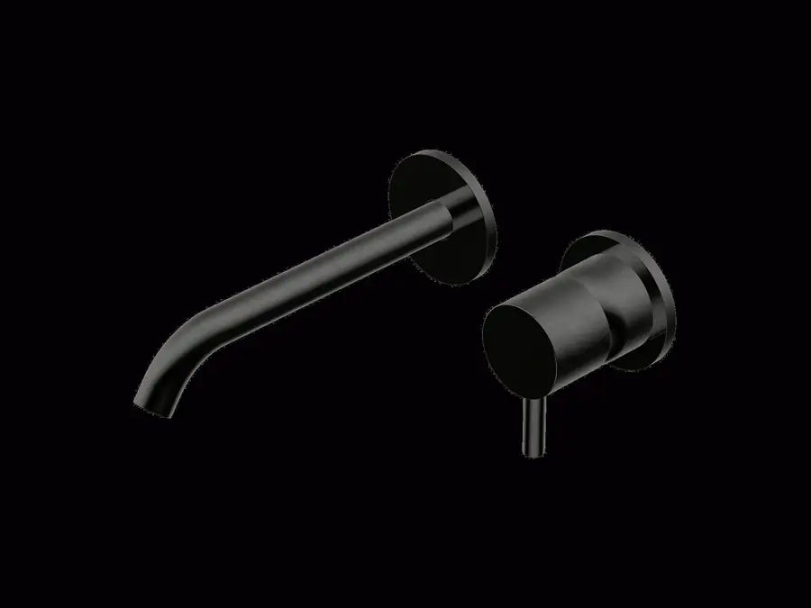 Aanbieding Diametro35 S - Miscelatore Monocomando a Parete senza Piastra per Lavabo, Finitura Frosted Black Chrome, Canna da 193 mm