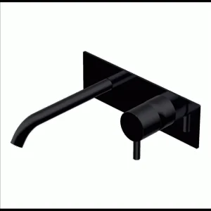 Aanbieding Diametro35 S - Miscelatore Monocomando a Parete con Piastra per Lavabo, Finitura Black, Canna da 193 mm