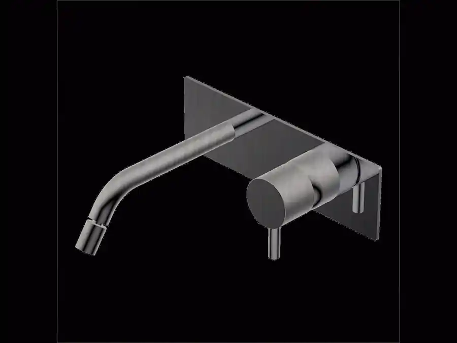 Aanbieding Diametro35 S - Miscelatore Monocomando a Parete con Piastra per Bidet, Finitura Brushed, Canna da 179 mm