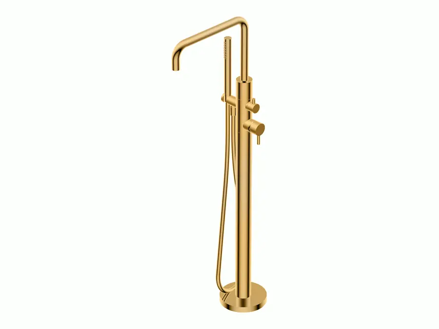 Actieprijs Diametro35 S - Colonna Bordo Vasca da Terra con Deviatore per Vasca, Finitura Gold, Canna da 1008 mm