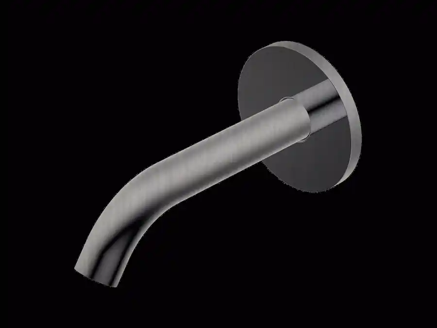 Aanbieding Diametro35 S - Bocca di Erogazione a Parete per Lavabo, Finitura Brushed, Canna da 144 mm
