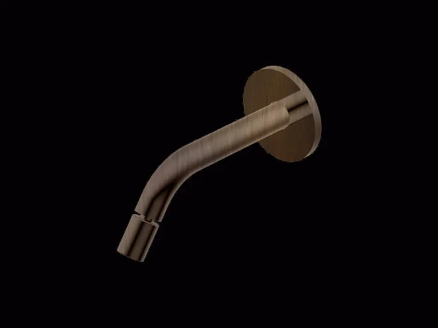 Actieprijs Diametro35 S - Bocca di Erogazione a Parete per Bidet, Finitura Brushed Dark Bronze, Canna da 160 mm