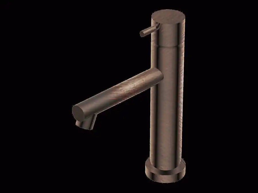 Aanbieding Diametro35 - Miscelatore Monocomando in Appoggio con Scarico per Lavabo, Finitura Brushed Bronze, Canna da 127 mm, Altezza 192 mm