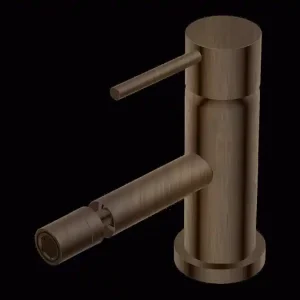 Actieprijs Diametro35 - Miscelatore Monocomando con Leva Lunga in Appoggio senza Scarico per Bidet, Finitura Brushed Dark Bronze, Canna da 110 mm, Altezza 125 mm