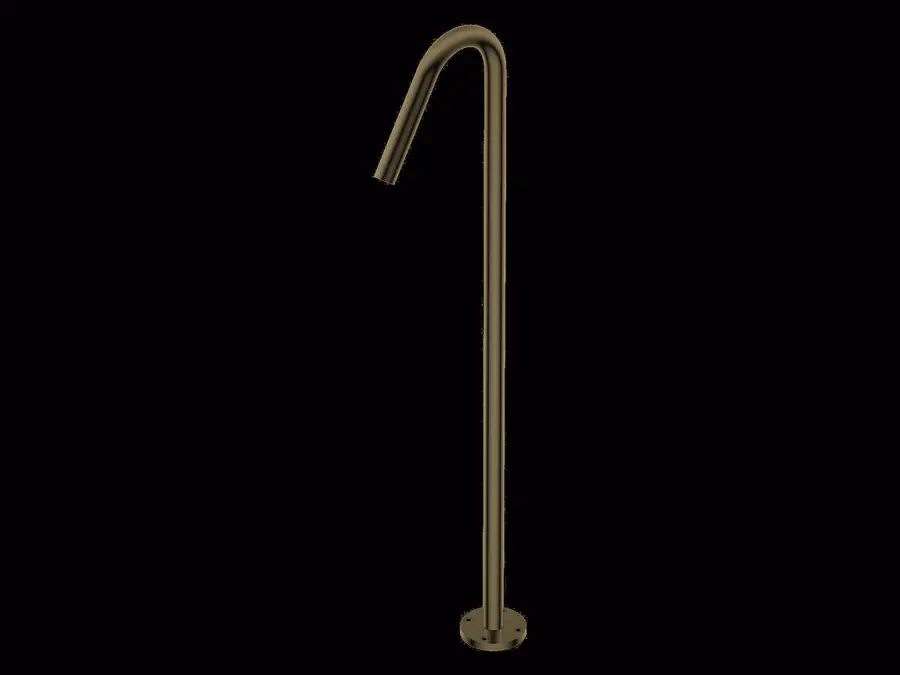 Actieprijs Diametro35 - Bocca di Erogazione da Terra per Vasca, Finitura Frosted Champagne, Altezza 825 mm