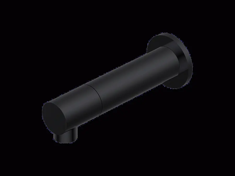 Aanbieding Diametro35 - Bocca di Erogazione a Parete per Vasca, Finitura Black, Canna da 155 mm