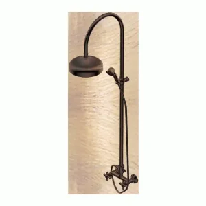 Aanbieding Colonne doccia - Gruppo esterno per doccia con soffione a Parete per Doccia, finitura Brushed Bronze, altezza 1300 mm