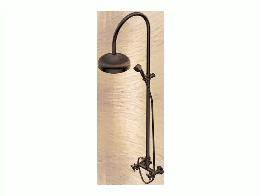 Aanbieding Colonne doccia - Gruppo esterno per doccia con soffione a Parete per Doccia, finitura Brushed Bronze, altezza 1300 mm