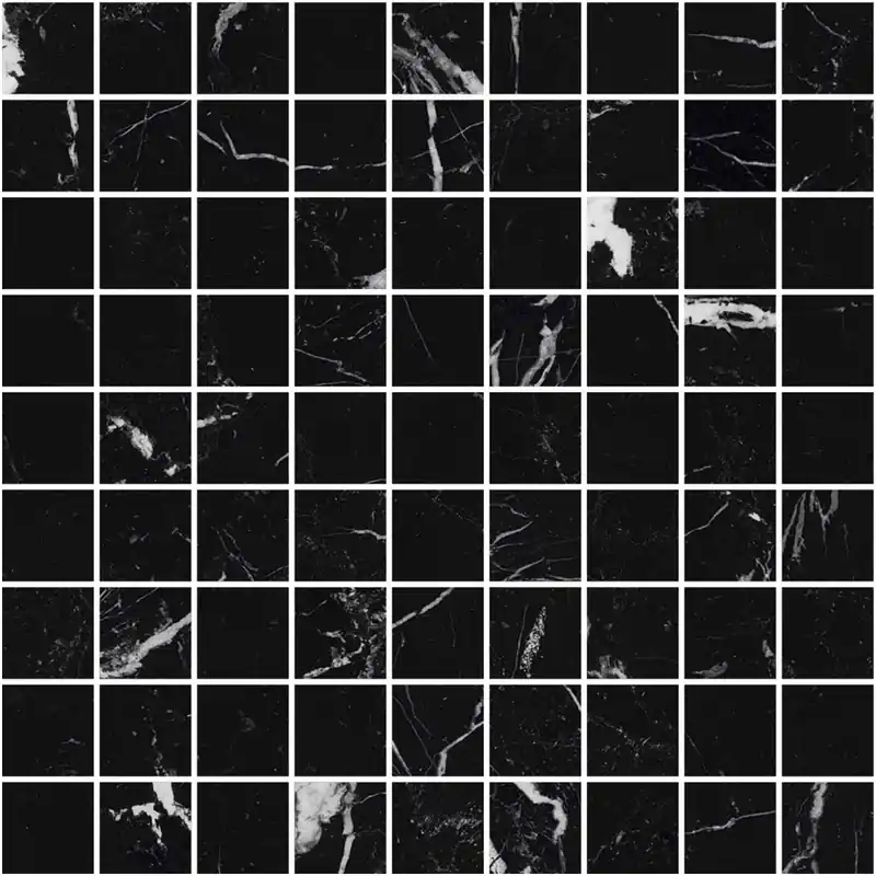 Aanbieding Allmarble Elegant Black Mosaico 30x30 Rettificato Lux Sp. 10 mm - 0,36 Mq