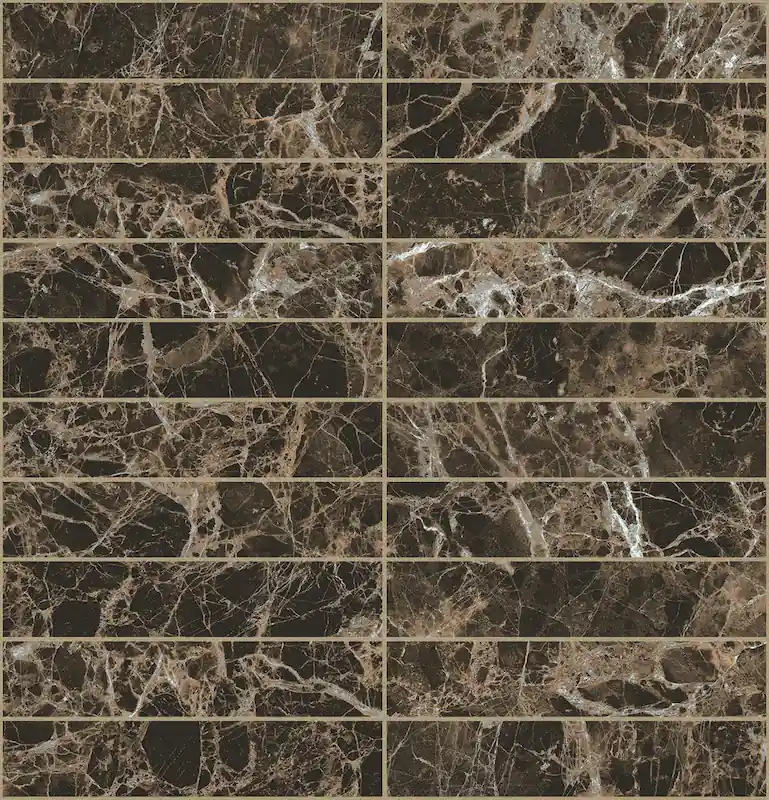Les Bijoux De Rex Marron Imperial Mosaico 3x15 Non Rettificato Matt - Naturale Sp. 9 mm - 11 Pz Bestseller