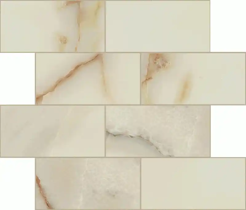 Koopje Les Bijoux De Rex Onyx Blanche Muretto 7,5x15 Non Rettificato Glossy Sp. 6 mm - 11 Pz