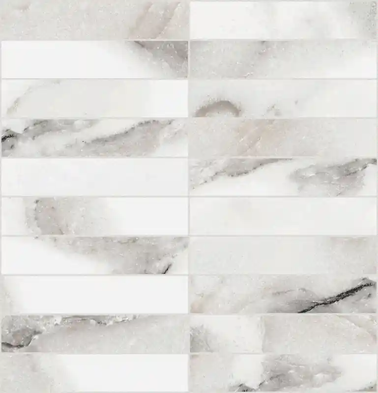 Les Origines De Rex Origines Argent Mosaico 3x15 Non Rettificato Glossy Sp. 9 mm - 11 Pz Finale Uitverkoop