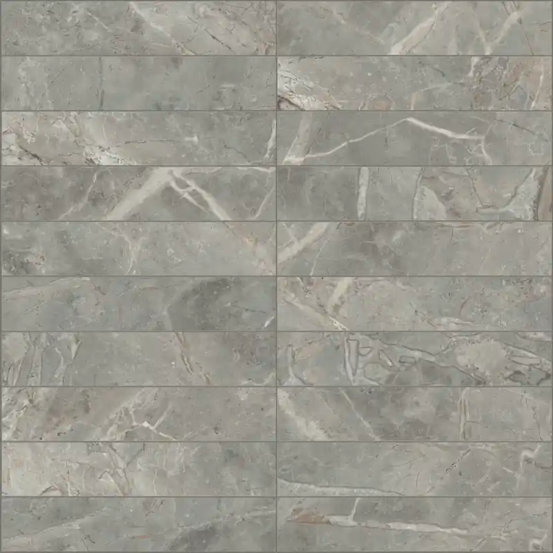 Weekendaanbieding Etoile De Rex Gris Mosaico 3x15 Non Rettificato Glossy Sp. 9 mm - 11 Pz