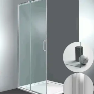Actieprijs Box Doccia serie Gliss modello DA Sinistra, su misura al cm da 780 a 870 mm, in Cristallo temperato finitura Trasparente, montanti finitura Argento Lucido, compreso TPA