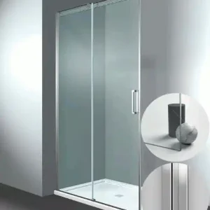 Aanbieding Box Doccia serie Gliss modello DQ Sinistra, misura Standard 980 mm, in Cristallo temperato finitura Trasparente, montanti finitura Argento Lucido, compreso TPA