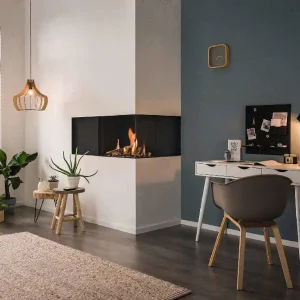 Tijdelijk Beschikbaar Trimline - Trimline 63 Corner - Camino Angolare Destro Orizzontale a Gas Metano con Vetro da 64,8x45,4 cm - 1055