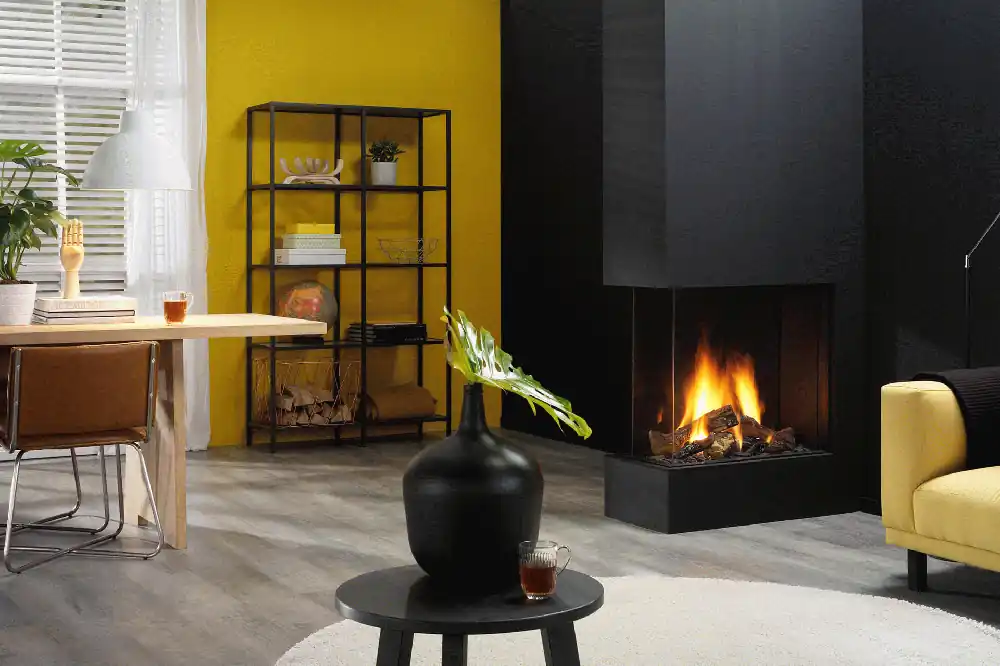Trimline - Trimline 73 Room Divider - Camino Penisola Orizzontale a Gas Metano con Vetro da 73,2x65,7 cm - 1151 Hoge Kwaliteit