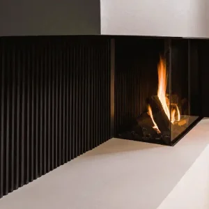 Trimline - Trimline 83 Corner - Camino Angolare Sinistro Orizzontale a Gas Metano con Vetro da 81,3x60,5 cm - 1182 Goedkoop