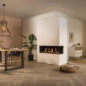 Trimline - Trimline 120 Corner - Camino Angolare Destro Orizzontale a Gas Metano con Vetro da 118,3x38 cm - 1147 Nu Kopen