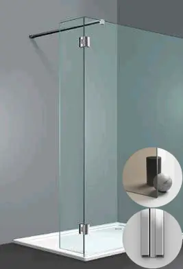 Box Doccia serie Sk_in modello SY Destra, su misura al cm da 150 a 500 mm, in Cristallo temperato finitura Bronzo, montanti finitura Argento Lucido, compreso TPA Betrouwbaar