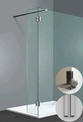 Box Doccia serie Sk_in modello SY Destra, su misura al cm da 150 a 500 mm, in Cristallo temperato finitura Bronzo, montanti finitura Argento Satinato, compreso TPA Gereduceerde Prijs