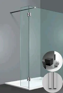 Box Doccia serie Sk_in modello SY Destra, su misura al cm da 150 a 500 mm, in Cristallo temperato finitura Extra-Reflex, montanti finitura Argento Satinato, compreso TPA Speciale Aanbieding