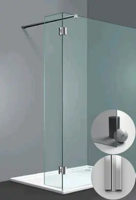 Goedkoop Box Doccia serie Sk_in modello SY Destra, su misura al cm da 150 a 500 mm, in Cristallo temperato finitura Grigio, montanti finitura Argento Lucido, compreso TPA