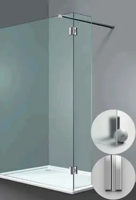 Flitsaanbieding Box Doccia serie Sk_in modello SY Sinistra, su misura al cm da 150 a 500 mm, in Cristallo temperato finitura Extra-Chiaro Satinato, montanti finitura Argento Lucido, compreso TPA