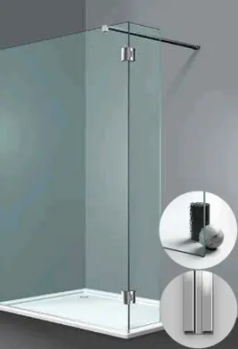Flitsaanbieding Box Doccia serie Sk_in modello SY Sinistra, su misura al cm da 150 a 500 mm, in Cristallo temperato finitura Kathedral, montanti finitura Argento Lucido, compreso TPA