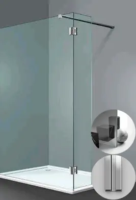 Box Doccia serie Sk_in modello SY Sinistra, su misura al cm da 150 a 500 mm, in Cristallo temperato finitura Riflettente, montanti finitura Argento Lucido, compreso TPA Direct Beschikbaar