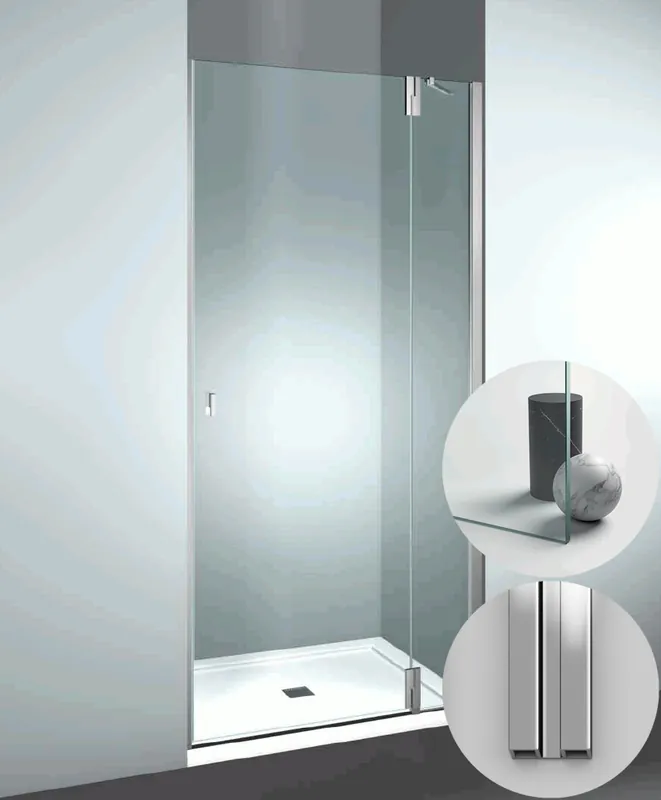 Box Doccia serie SuperSintesi modello XN Destra, misura Standard 970 mm, in Cristallo temperato finitura Trasparente, montanti finitura Argento Lucido, compreso TPA Gereduceerde Prijs